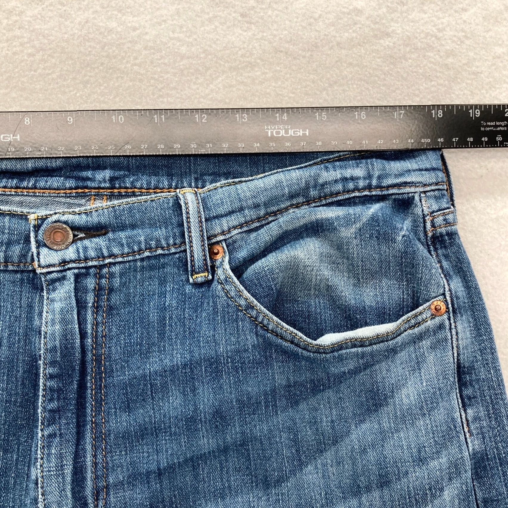 Levi's Levi's 505 Jeans Mens 36x34 Regular Straight Blue Stretch Denim Mid Rise Western Jeans Size US 36 / EU 52 - 5 Thumbnail