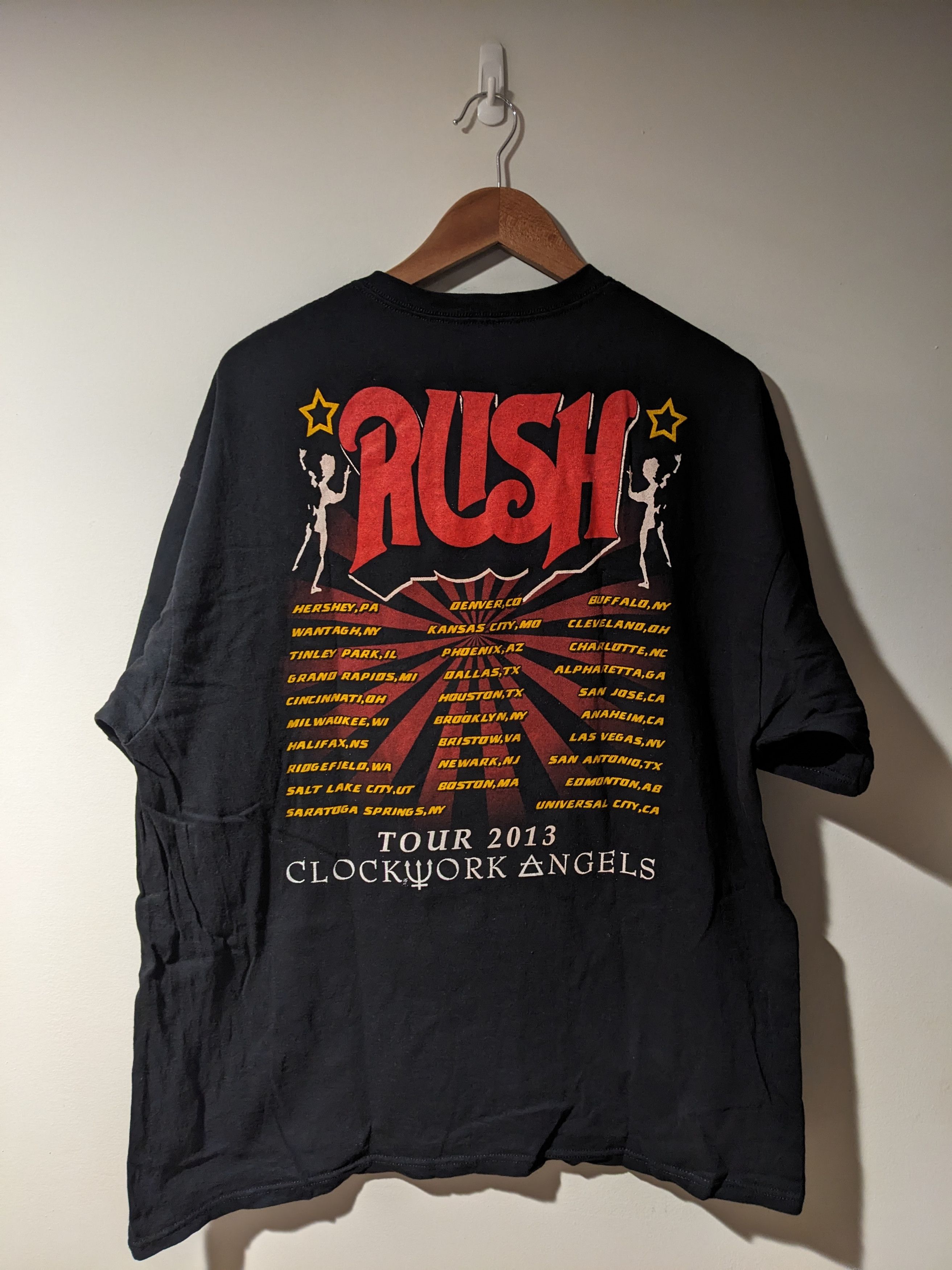 Band Tees Vintage 2013 Rush Clockwork Angels Tour XX-Large T-Shirt Size US XXL / EU 58 / 5 - 4 Thumbnail