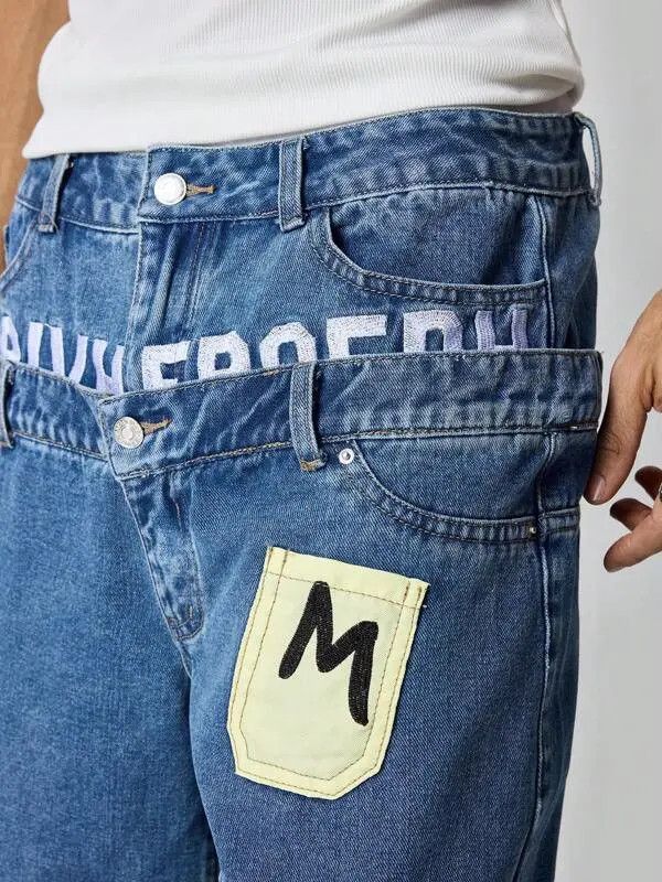 Japanese Brand Fumina x ishi Doule Waistband Y2k Shorts Jorts Denim Size US 32 / EU 48 - 3 Thumbnail