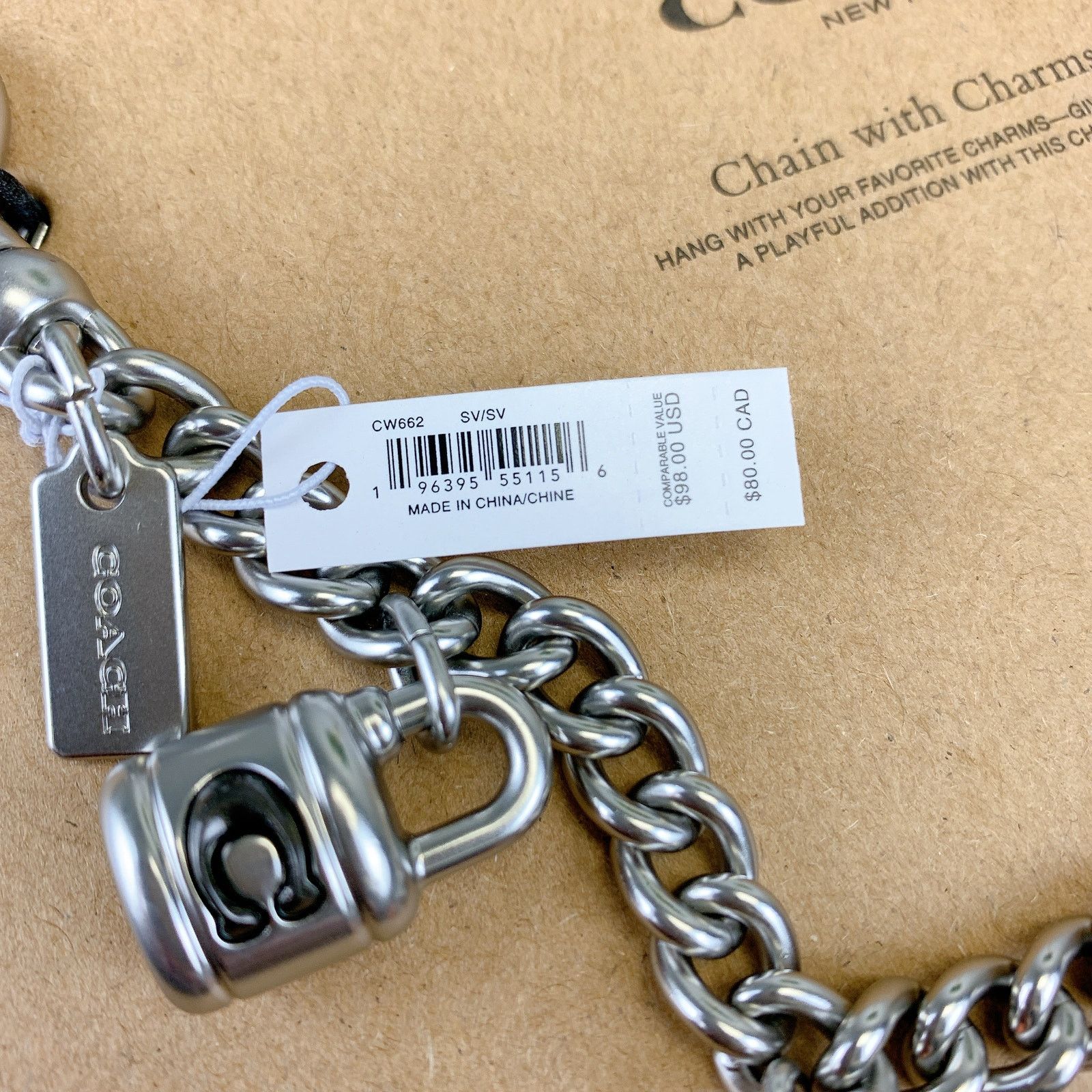 Coach Coach CW662 Silver Swagger Chain With Charms IN Silver Size ONE SIZE - 4 Thumbnail