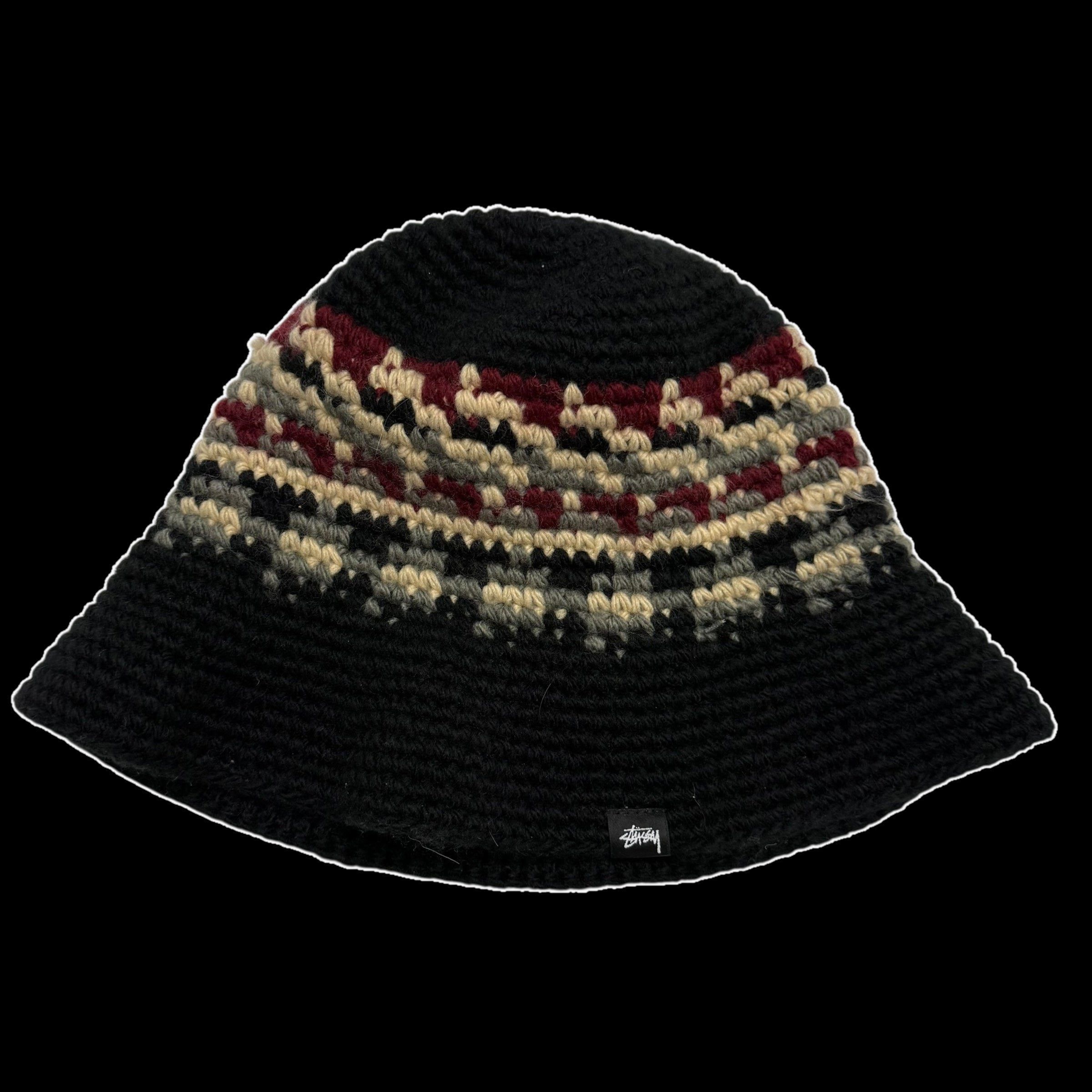 Stussy knit wave black/ mint bucket hat | Grailed