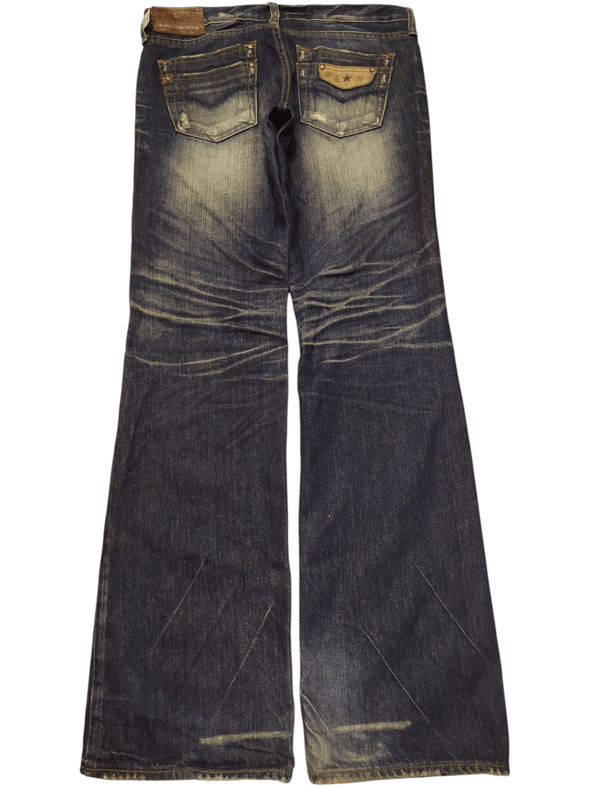 Japanese Chocoholic Flared Jeans Distressed Jeans
