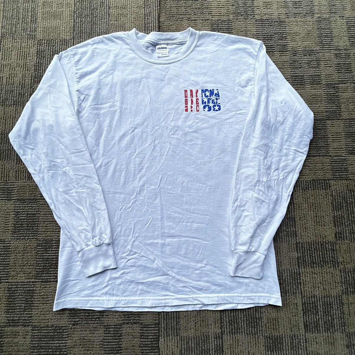Vintage Vtg Bike Week Patriotic Bike Graphic Long-sleeve Shirt Size US L / EU 52-54 / 3 - 1 Thumbnail