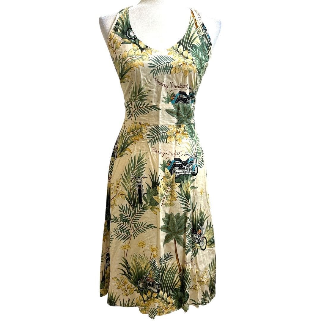Tori Richard Tori Richard Harley-Davidson Hawaiian Halter Dress - Size Sm Size S / US 4 / IT 40 - 1 Thumbnail