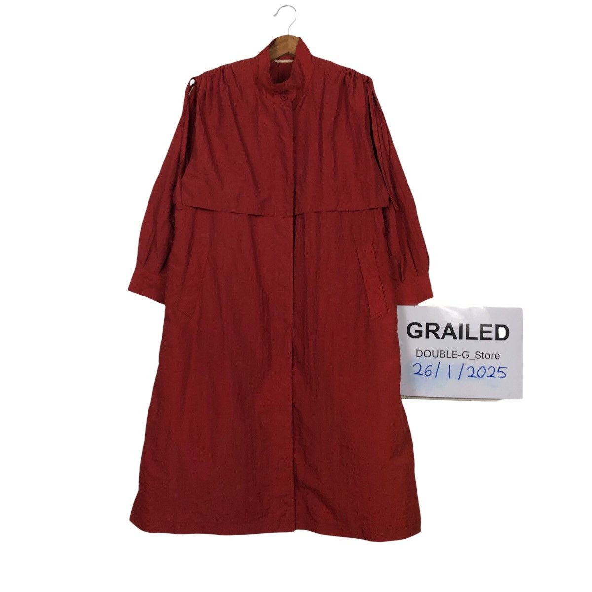 📌Rich Red Vintage Long Jacket Tokyo Style Issey Miyake