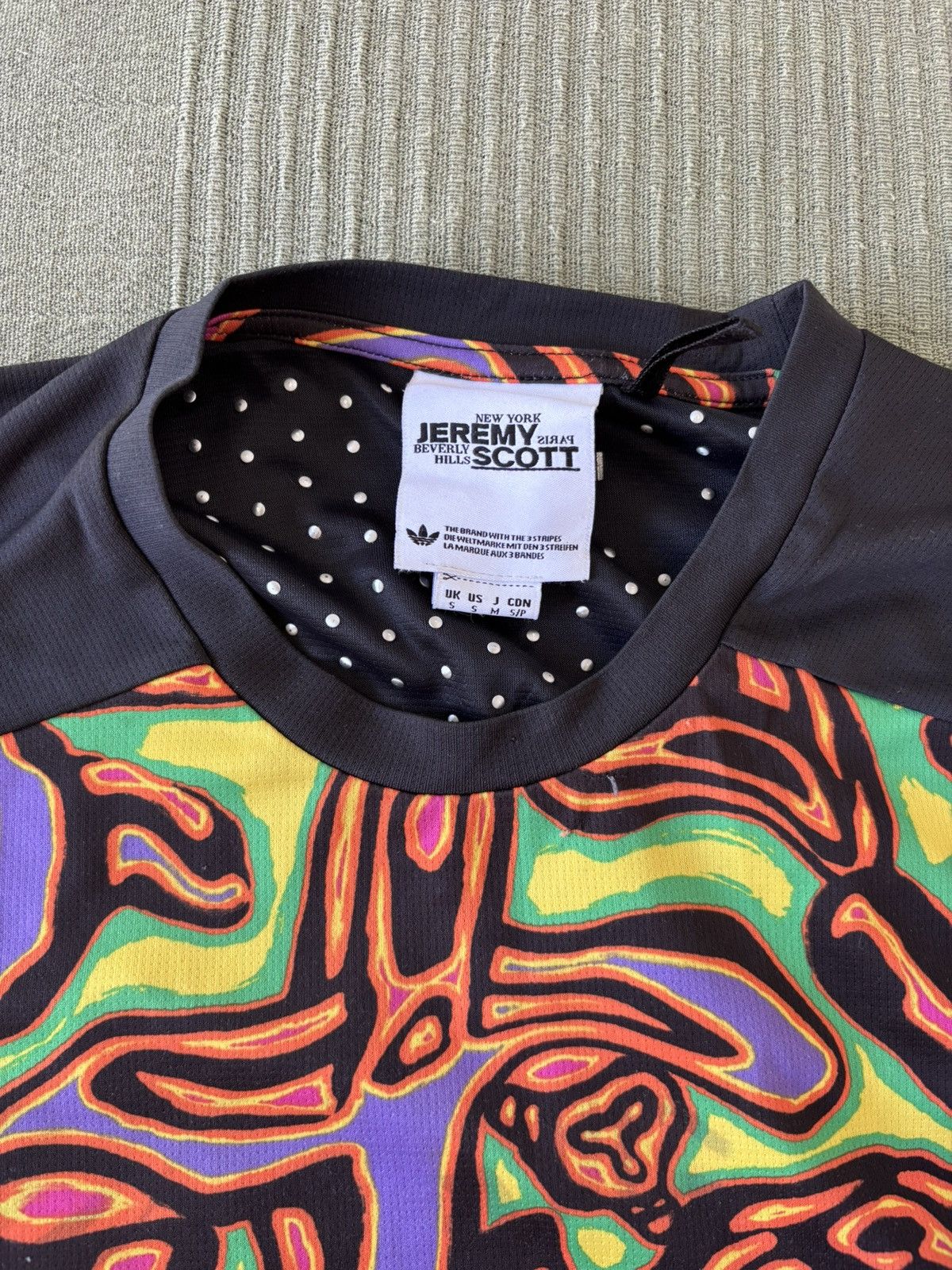 Adidas × Jeremy Scott Adidas x Jeremy Scott Psychedelic Climachill Tee – Very Rare Size US S / EU 44-46 / 1 - 2 Thumbnail