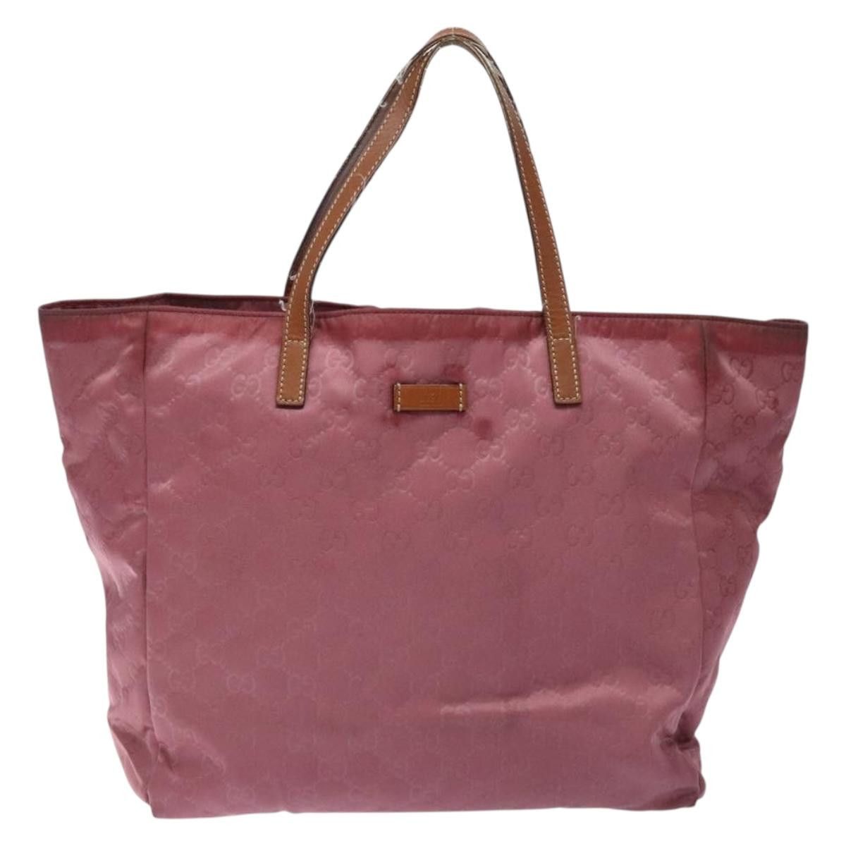 Gucci GUCCI GG Canvas Tote Bag Nylon Pink Silver Size ONE SIZE - 2 Thumbnail