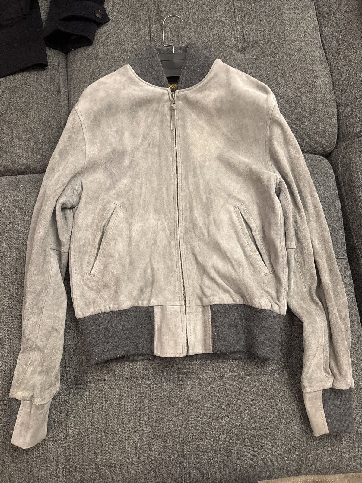 Golden Bear Goat suede bomber by golden bear in grey Size US M / EU 48-50 / 2 - 1 Thumbnail