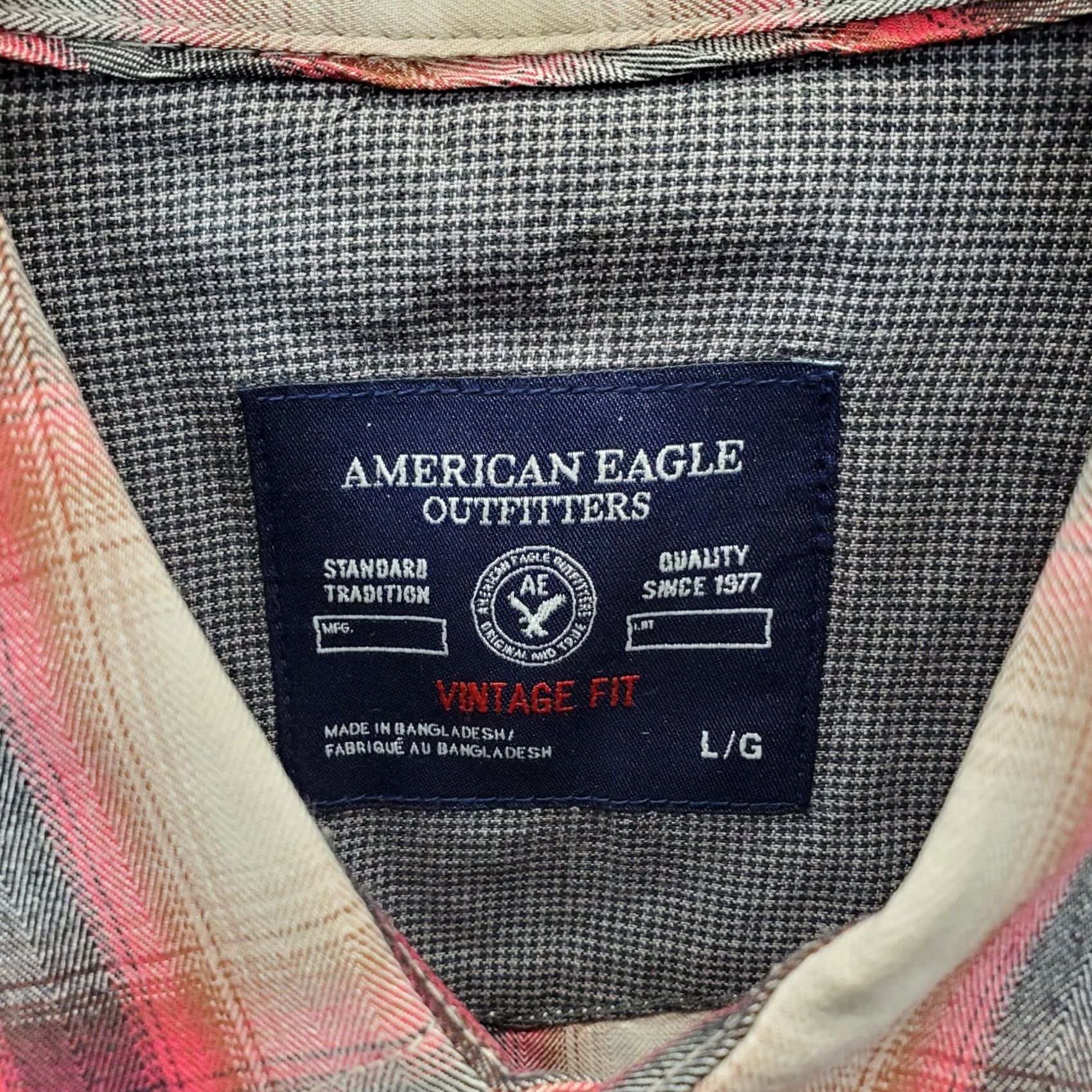 American Eagle Outfitters American Eagle Outfitters Western Shirt Mens L Multi Plaid Pearl Snap Casual Shirt Size US L / EU 52-54 / 3 - 6 Thumbnail