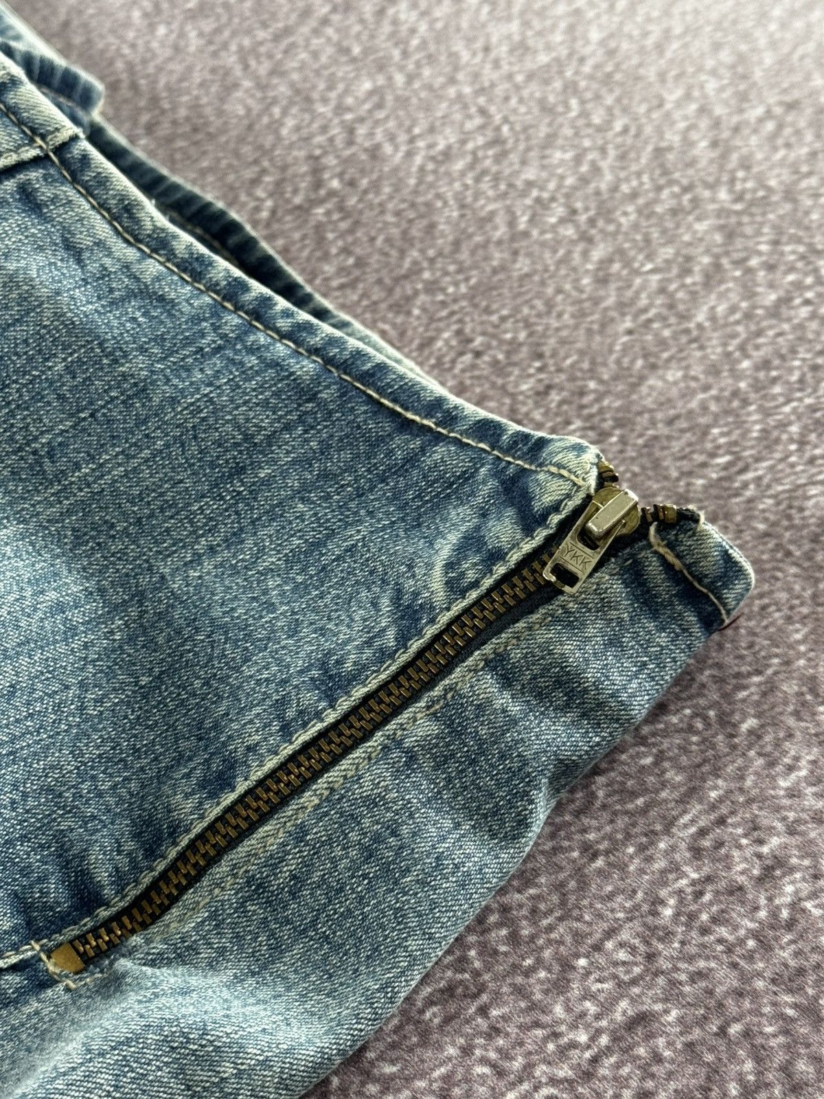 Japanese Brand Avant Garde 00s Vintage Assymetric Faded Skirt Size 30" / US 8 / IT 44 - 6 Thumbnail