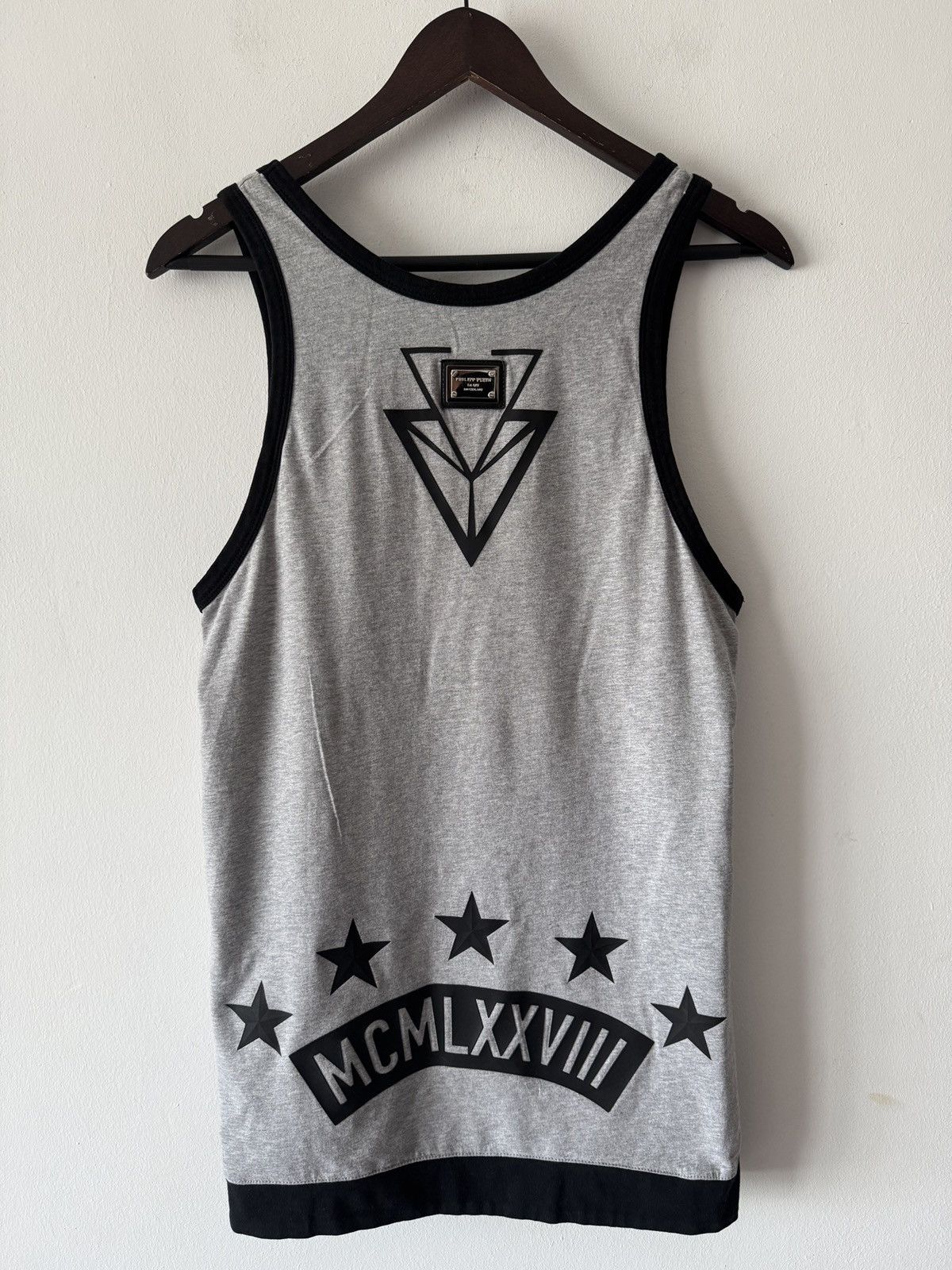 Philipp Plein 🔥 Philipp Plein Skull Grey Tank Top Size S / US 4 / IT 40 - 2 Thumbnail