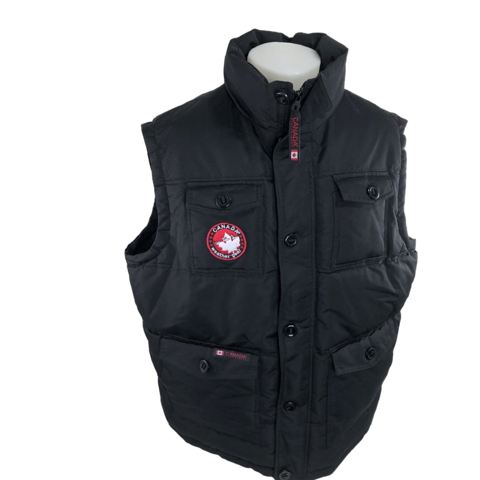 Vintage Canada Weather Gear Vest - Embroidered Insulated Heavy Duty XXL - Black - Men - 2XL - Vest Size US XXL / EU 58 / 5 - 1 Thumbnail