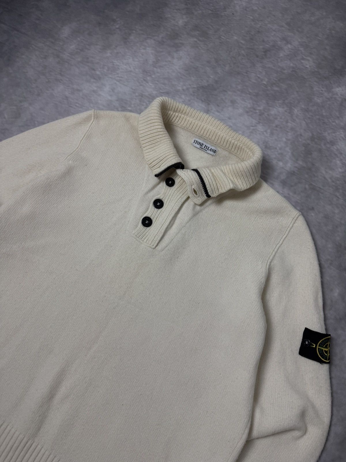 Stone Island Stone Island Knit Sweater – XL – Beige Size US XL / EU 56 / 4 - 4 Thumbnail