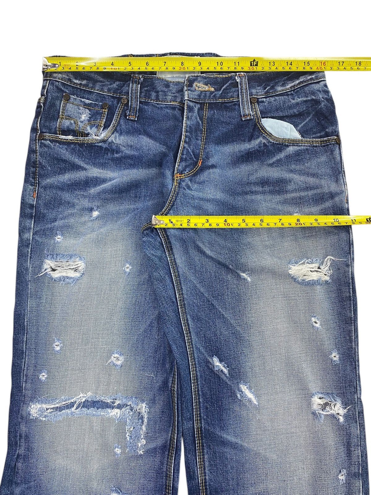 Japanese Brand Japanese Brand Faded Wash Style Ripped Jeans Size US 32 / EU 48 - 5 Thumbnail