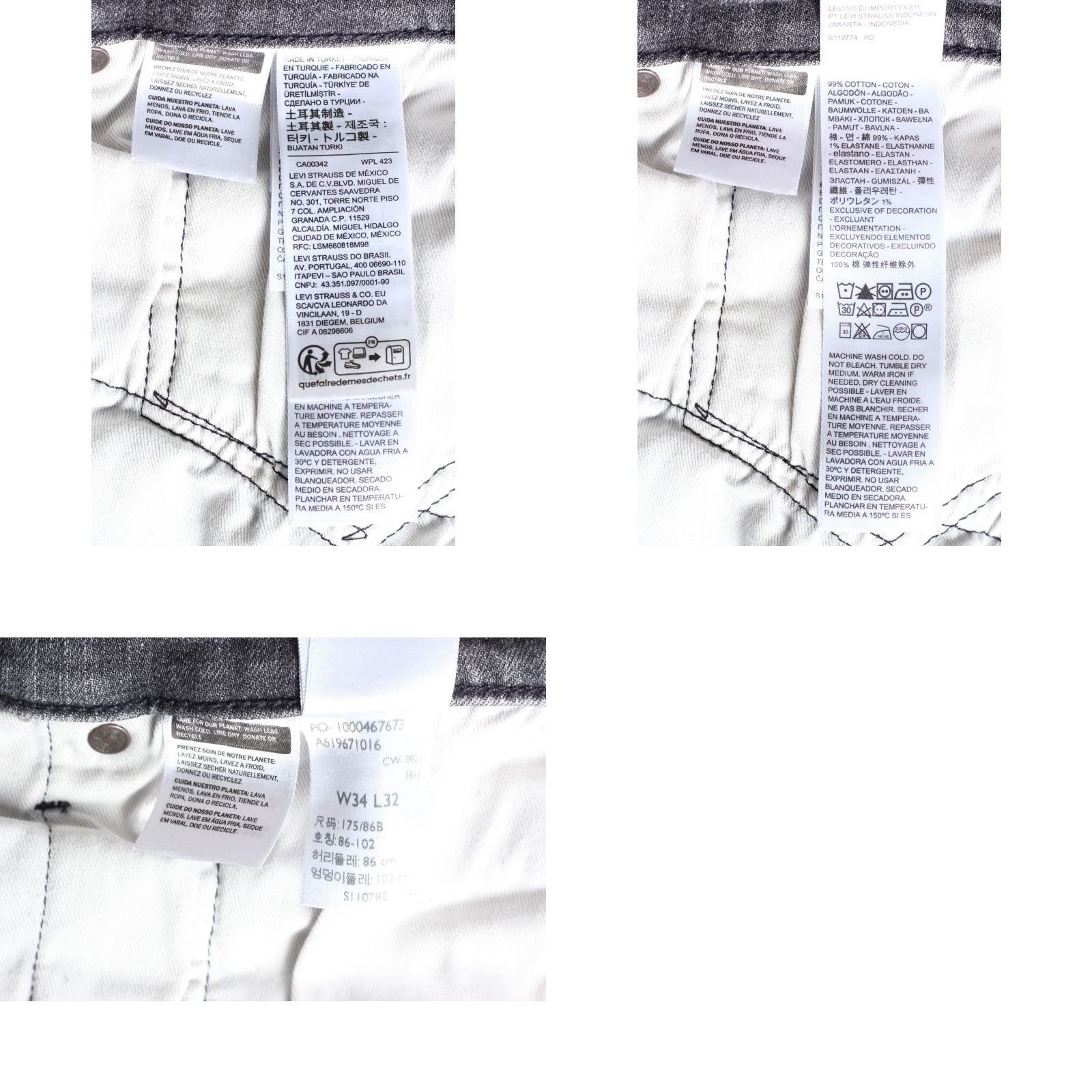 Levi's LEVI’S 512 PREMIUM Big E Slim Tapered Jeans Men W34 L32 Stretch DZ8075 Jeans Size US 34 / EU 50 - 8 Thumbnail