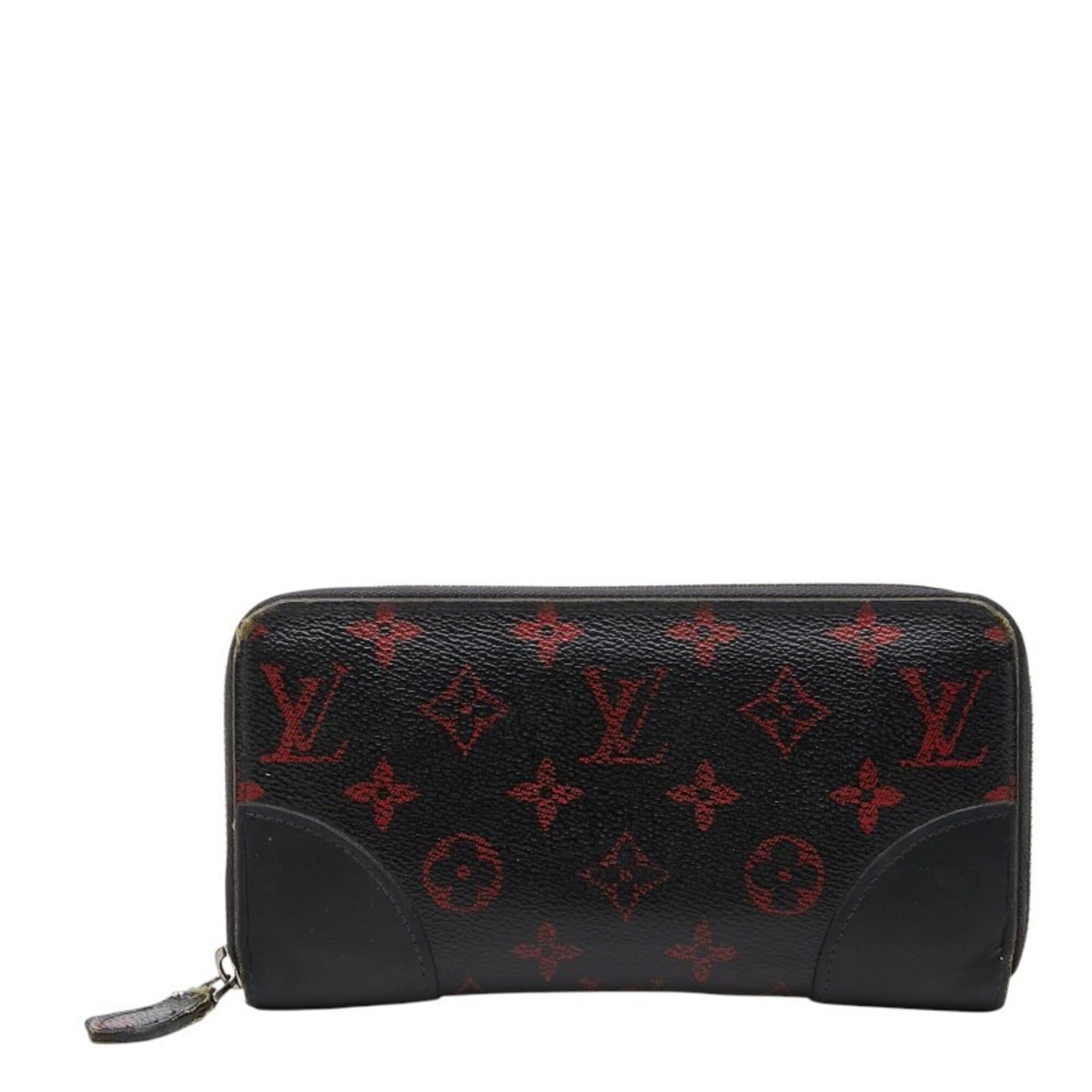 Louis Vuitton Louis Vuitton Monogram Rouge Zippy Wallet Long M60974 Black Red Leather Women's LOUIS VUITTON Size ONE SIZE - 1 Thumbnail