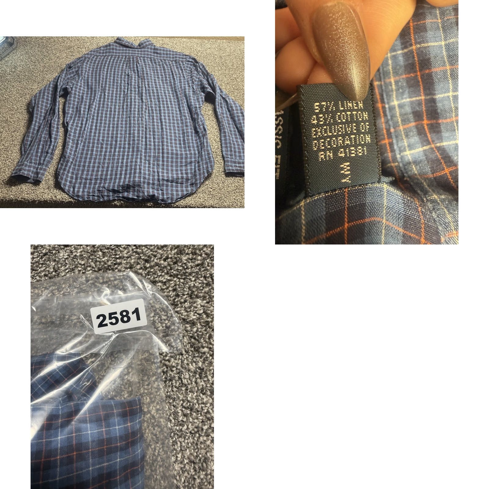 Polo Ralph Lauren Polo Ralph Lauren Shirt Mens 2XL Linen Cotton Blend Button-Down Plaid Blue Size US XXL / EU 58 / 5 - 8 Thumbnail