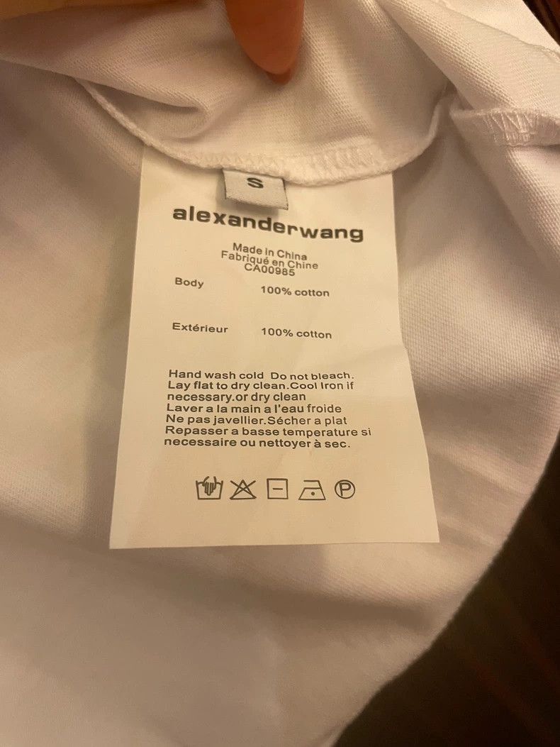Alexander Wang Alexander Wang White Cotton T-Shirt- Size S / US 4 / IT 40 - 4 Thumbnail