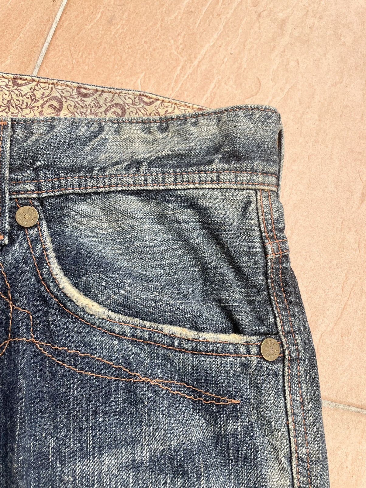 Edwin × Vintage 🔥🔥Edwin 503 blue trip jeans🔥🔥 Size US 33 - 8 Thumbnail