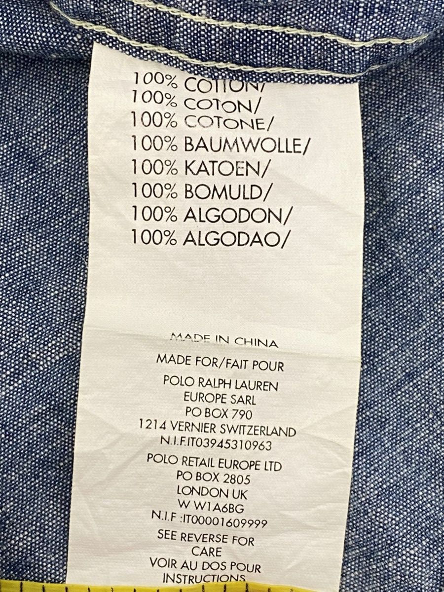 RRL Ralph Lauren 2000's Double RL Chambray Shirt Size US XL / EU 56 / 4 - 3 Thumbnail