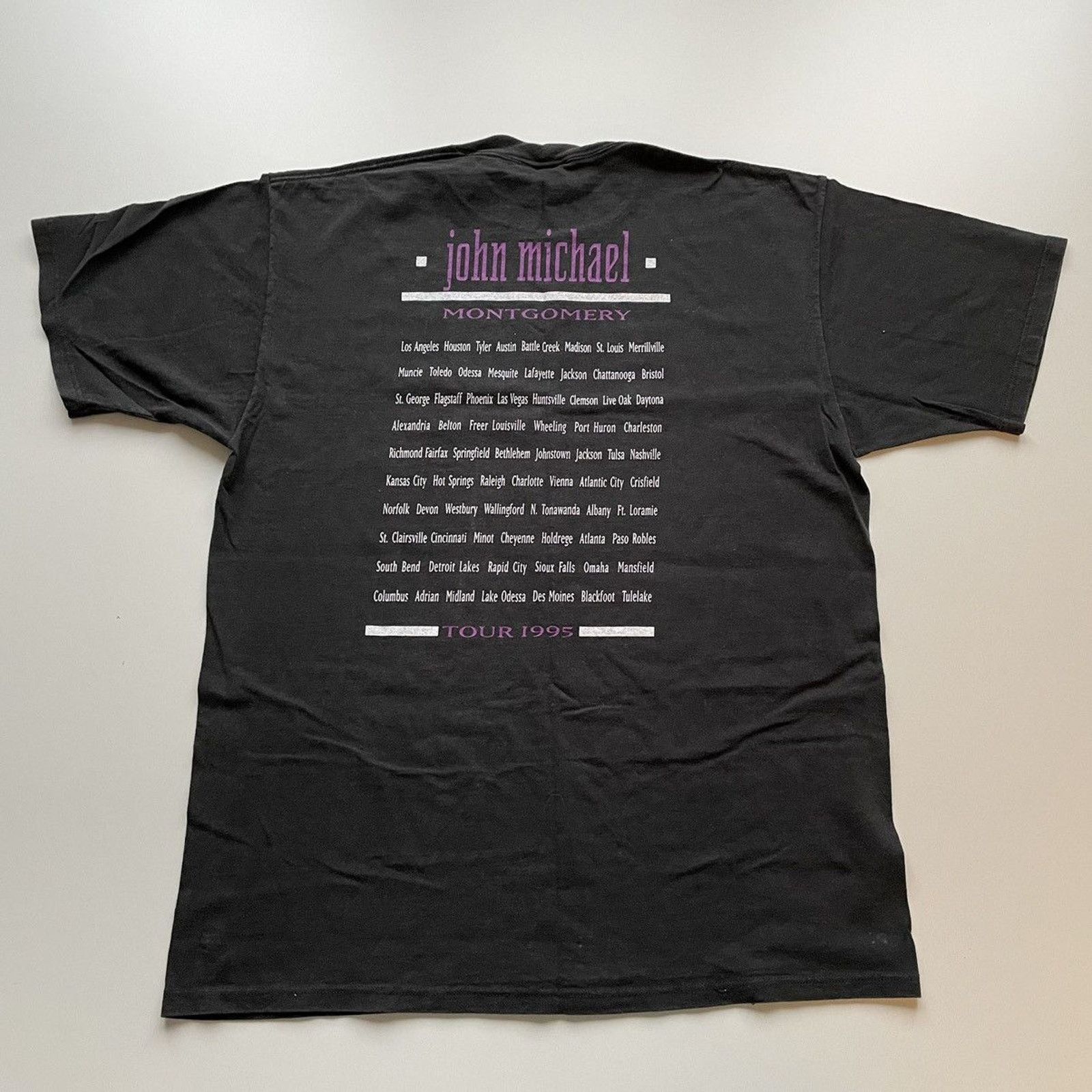 Band Tees Vintage 90s John Michael Montgomery Tour T Shirt XL Faded Size US XL / EU 56 / 4 - 3 Thumbnail