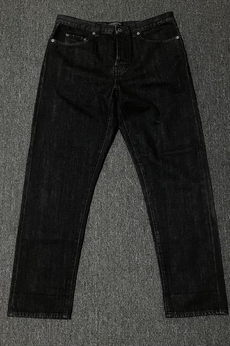 Valentino Valentin Black Gray Denim Jeans-yf Size US 32 / EU 48 - 1 Thumbnail
