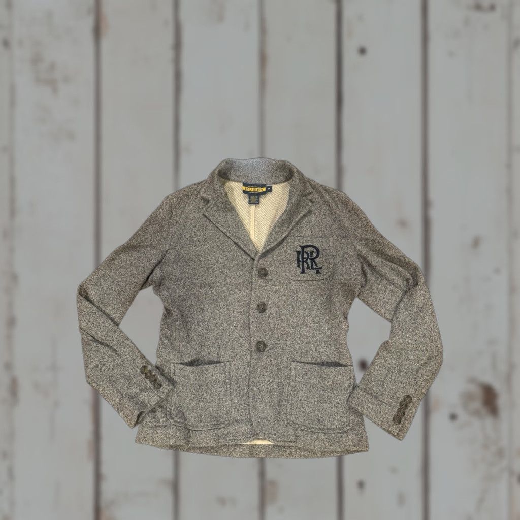 Ralph Lauren VINTAGE Rugby Ralph Lauren Cardigan Blazer Knit Solid Gray M Size M / US 6-8 / IT 42-44 - 1 Thumbnail