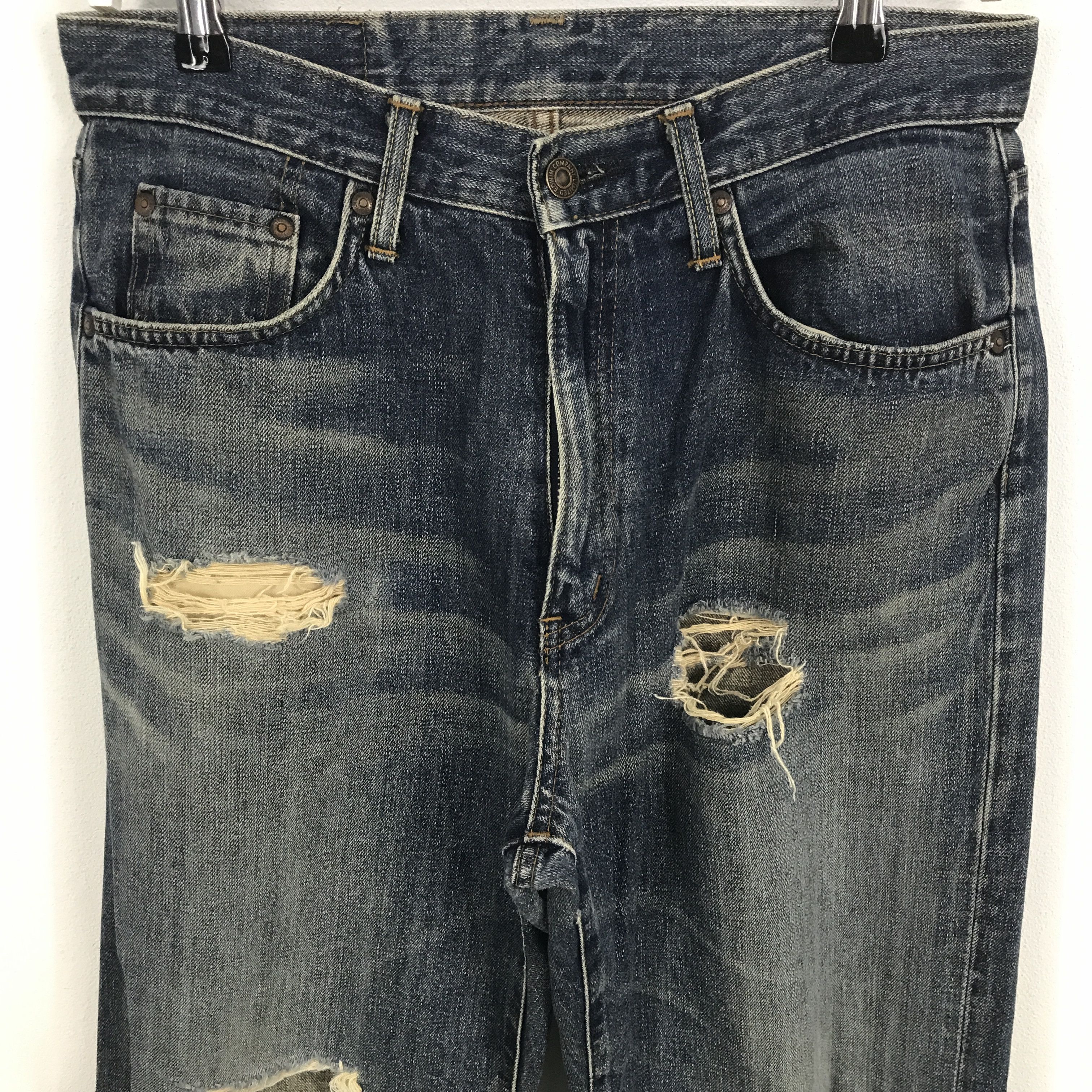 Edwin Rare Japan denim Edwin distressed denim jeans pants Size US 30 / EU 46 - 2 Thumbnail