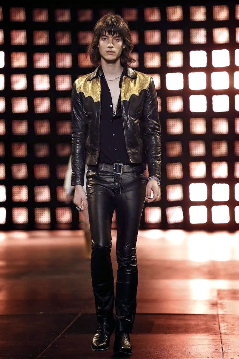Hedi Slimane × Saint Laurent Paris GRAIL SS15 PSYCH ROCK CIRCUS WESTERN OILED CALFSKIN JACKET Size US M / EU 48-50 / 2 - 17 Thumbnail