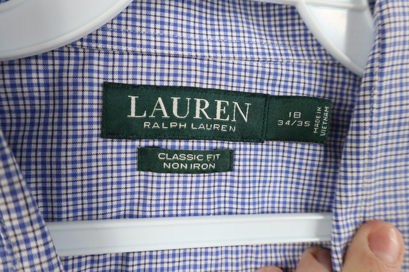 Polo Ralph Lauren Ralph Lauren Fit Non Iron Collared Button Shirt Blue Plaid Size US L / EU 52-54 / 3 - 7 Thumbnail