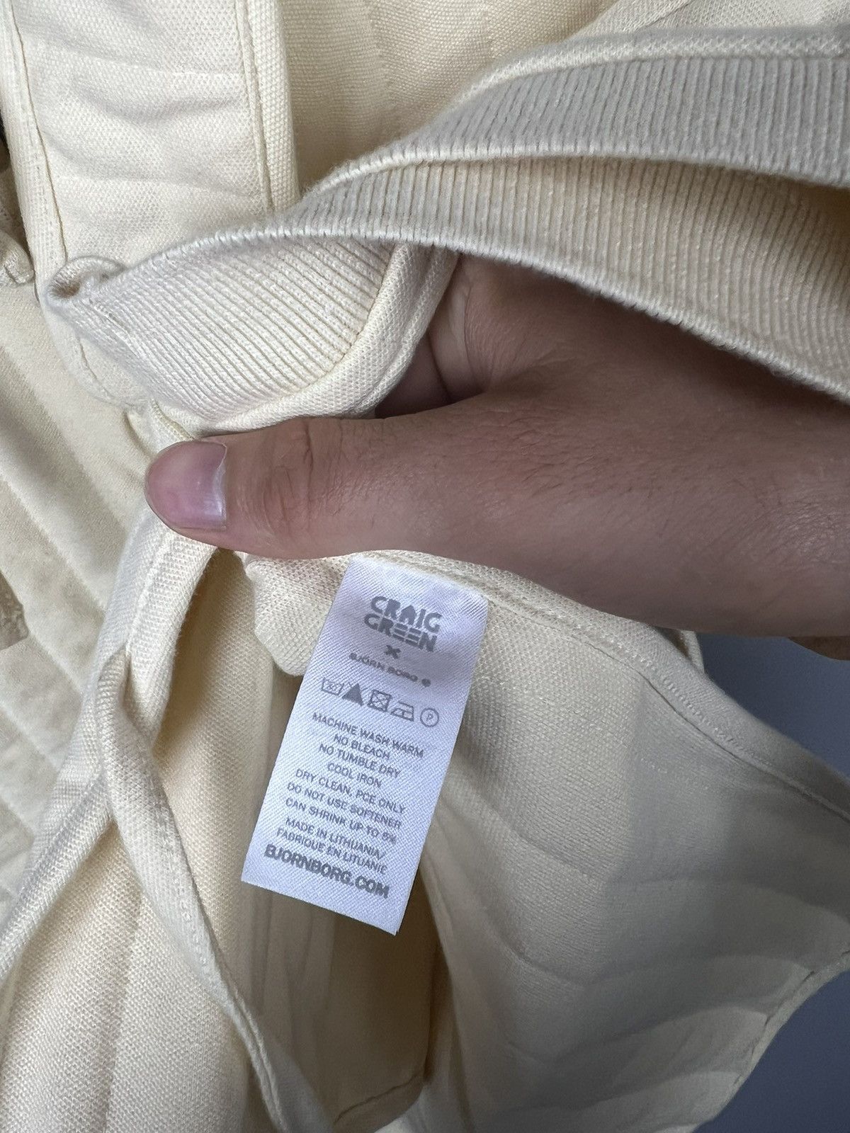 Craig Green Craig Green X Björn Borg Womens Cream Quilted Polo Shirt Size S / US 4 / IT 40 - 13 Thumbnail
