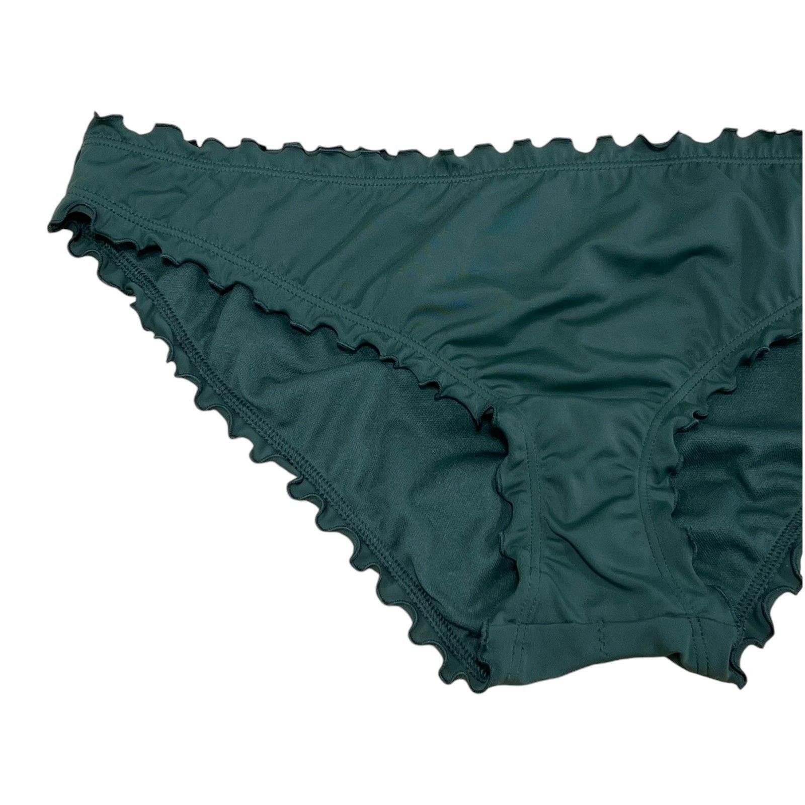 Other Shade & Shore - Women's Ruffle Cheeky Bikini Bottom - Green Size ONE SIZE - 11 Thumbnail