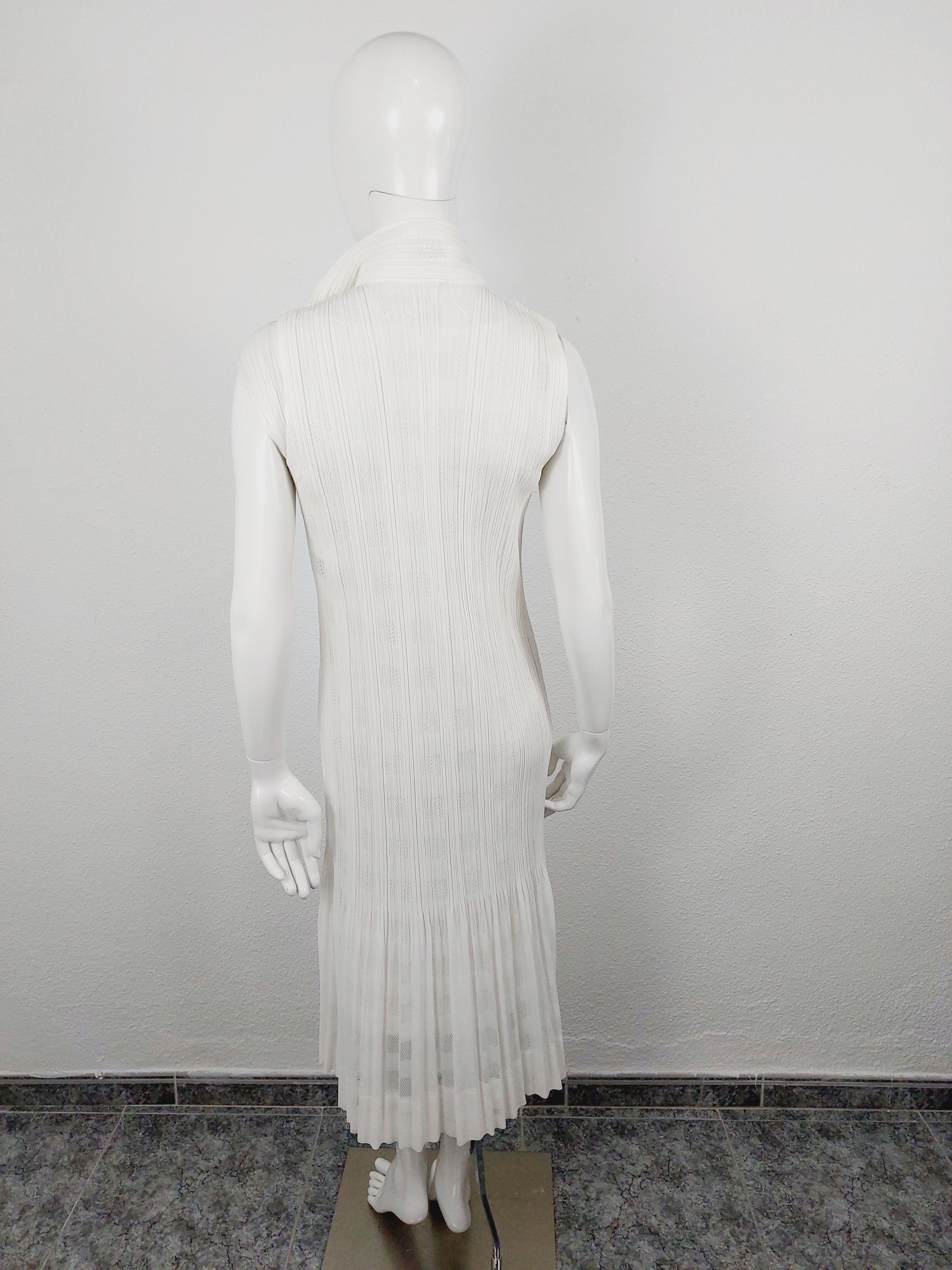 Issey Miyake Issey Miyake Pleats Please White Wedding Dress Set Size ONE SIZE - 2 Thumbnail