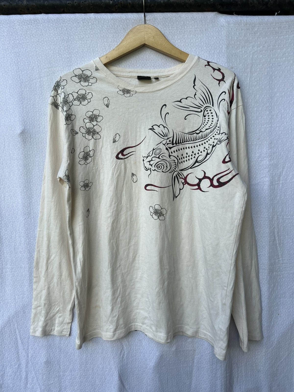 If Six Was Nine Bullet Noise - Sukajan Traditional Art Fish Koi Longsleeve Size US L / EU 52-54 / 3 - 1 Thumbnail