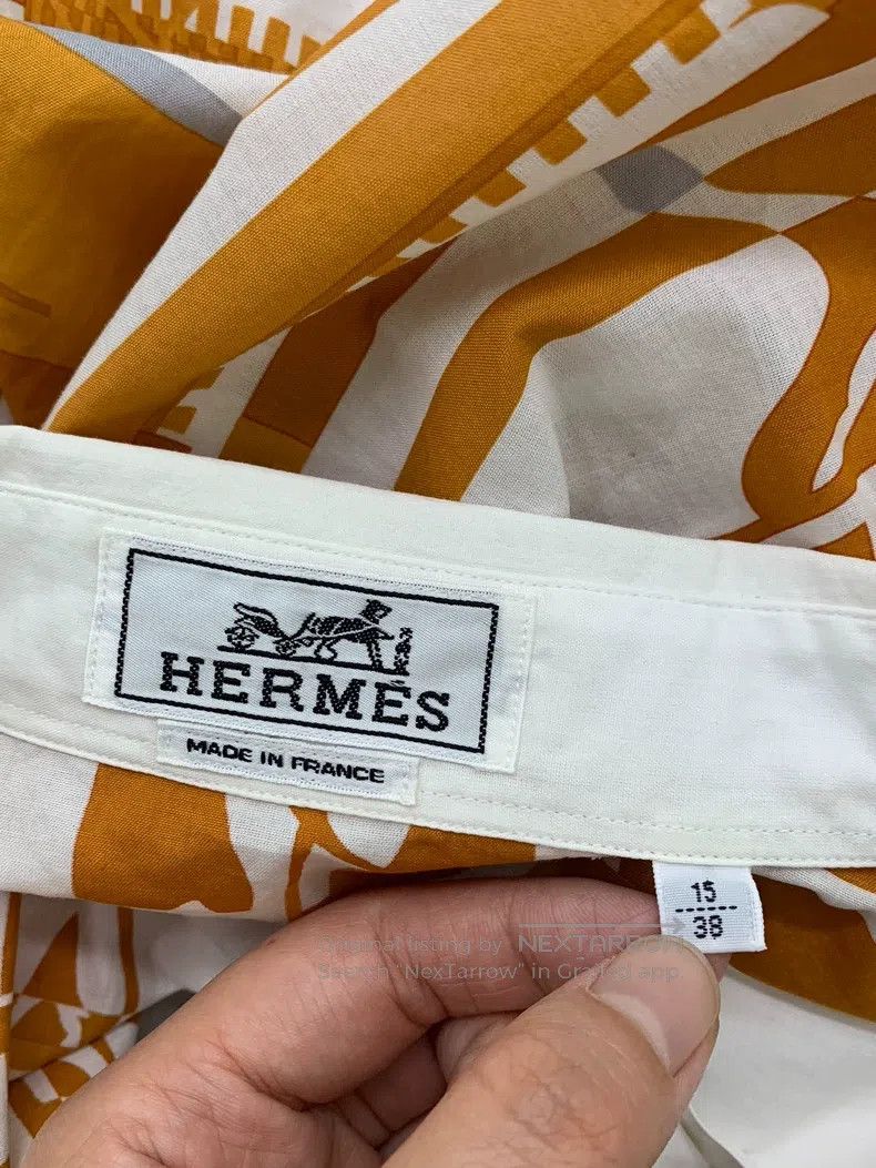 Hermes Hermes size 38 White printed knitted shirt Size US S / EU 44-46 / 1 - 3 Thumbnail