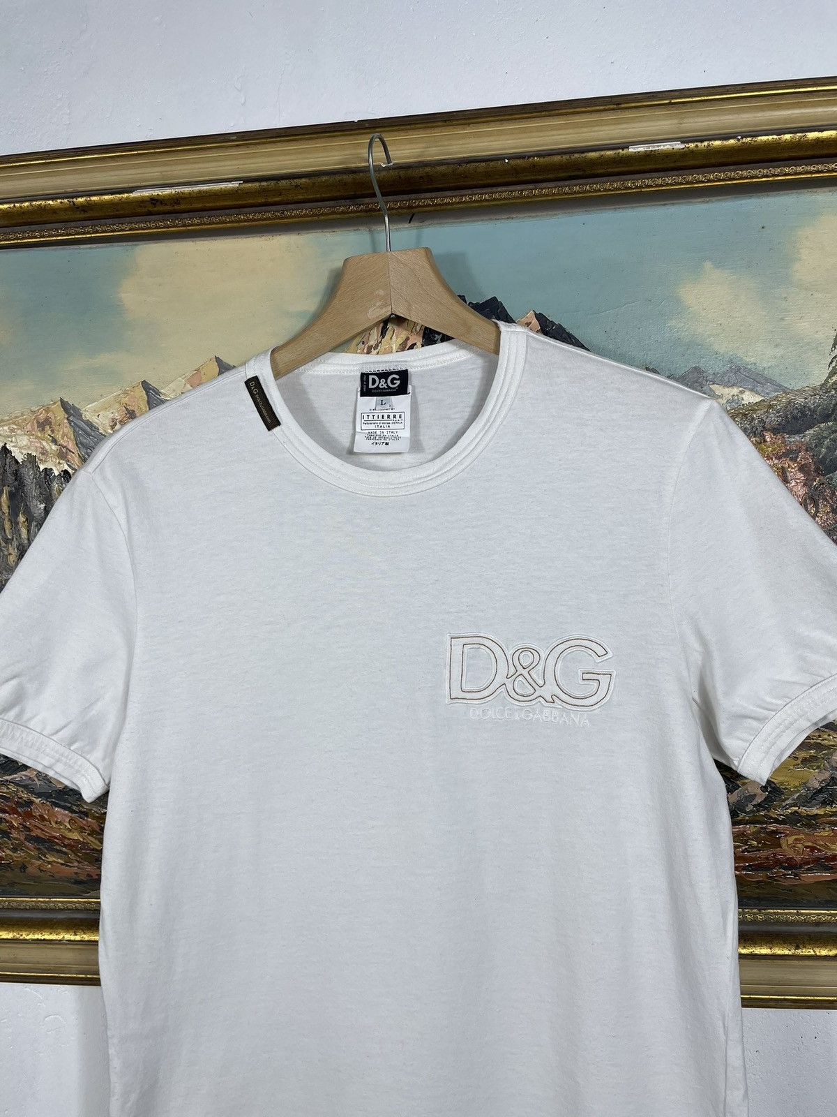Dolce & Gabbana Dolce&Gabbana D&G Vintage Y2k White T-shirt Tee Luxury Size L / US 10 / IT 46 - 4 Thumbnail