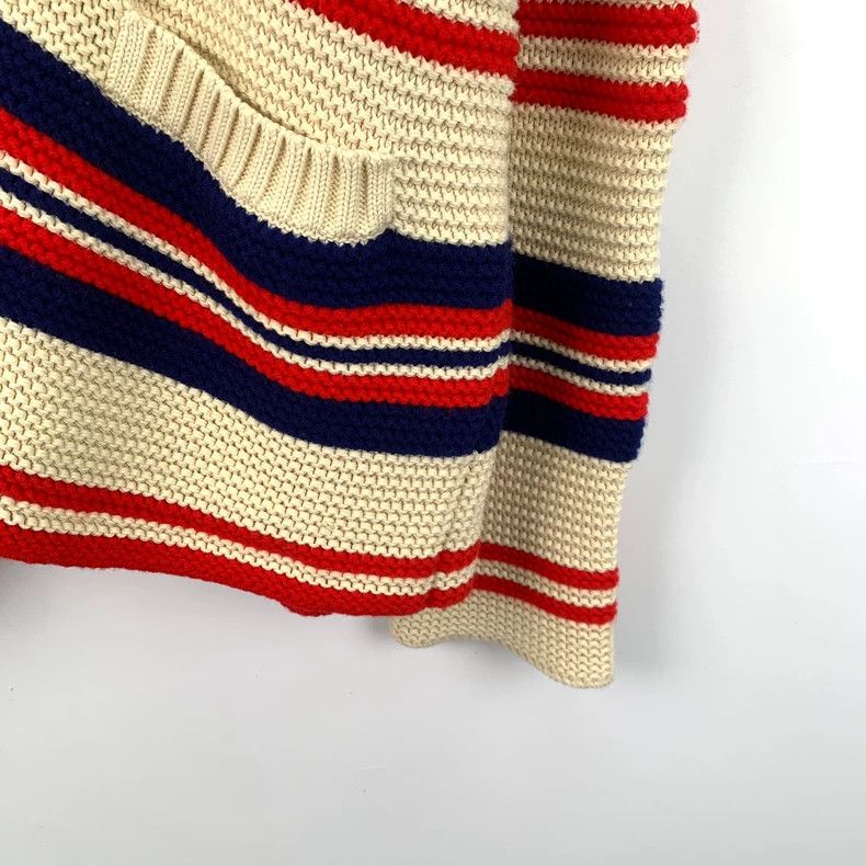 Gucci Gucci Color-blocked striped V-neck single-breasted long-sle Size L / US 10 / IT 46 - 4 Thumbnail