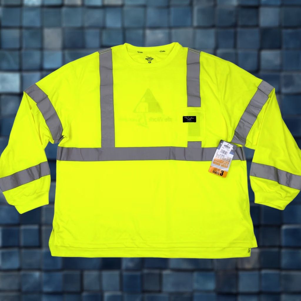 Walls Walls High Visibility ANSI Class 3 Long Sleeve Shirt Men 2XL Yellow NWT Size US XXL / EU 58 / 5 - 1 Thumbnail