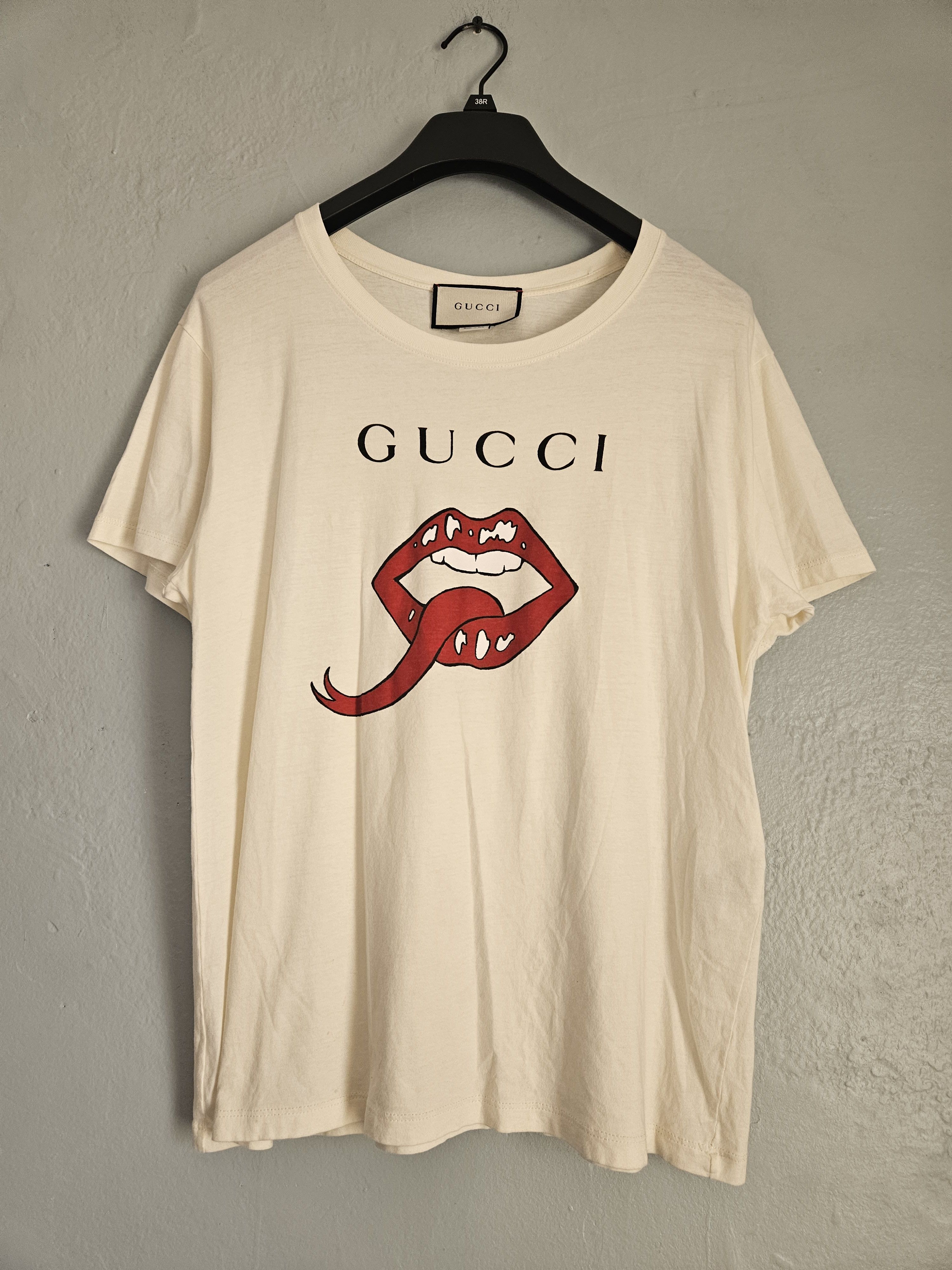 Mouth Logo Kiss Lips Off White T Shirt