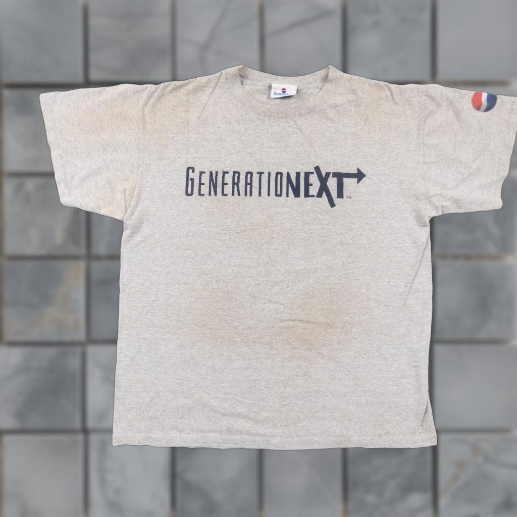 NEXT VINTAGE Pepsi T-Shirt Adult XL Gray Short Sleeve 90s Single Stitch Mens Size US XL / EU 56 / 4 - 1 Thumbnail