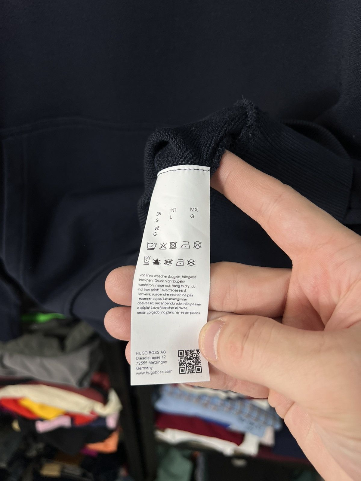 Hugo Boss Hugo Boss BOSS Logo Hoodie Navy Men’s Pullover Sweatshirt Size US L / EU 52-54 / 3 - 10 Thumbnail