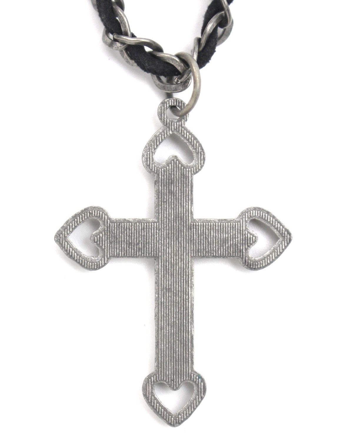 If Six Was Nine 1990S BLACK VELVET WOVEN CURB CHAIN ANTIQUED SILVER NECKLACE Size ONE SIZE - 5 Thumbnail
