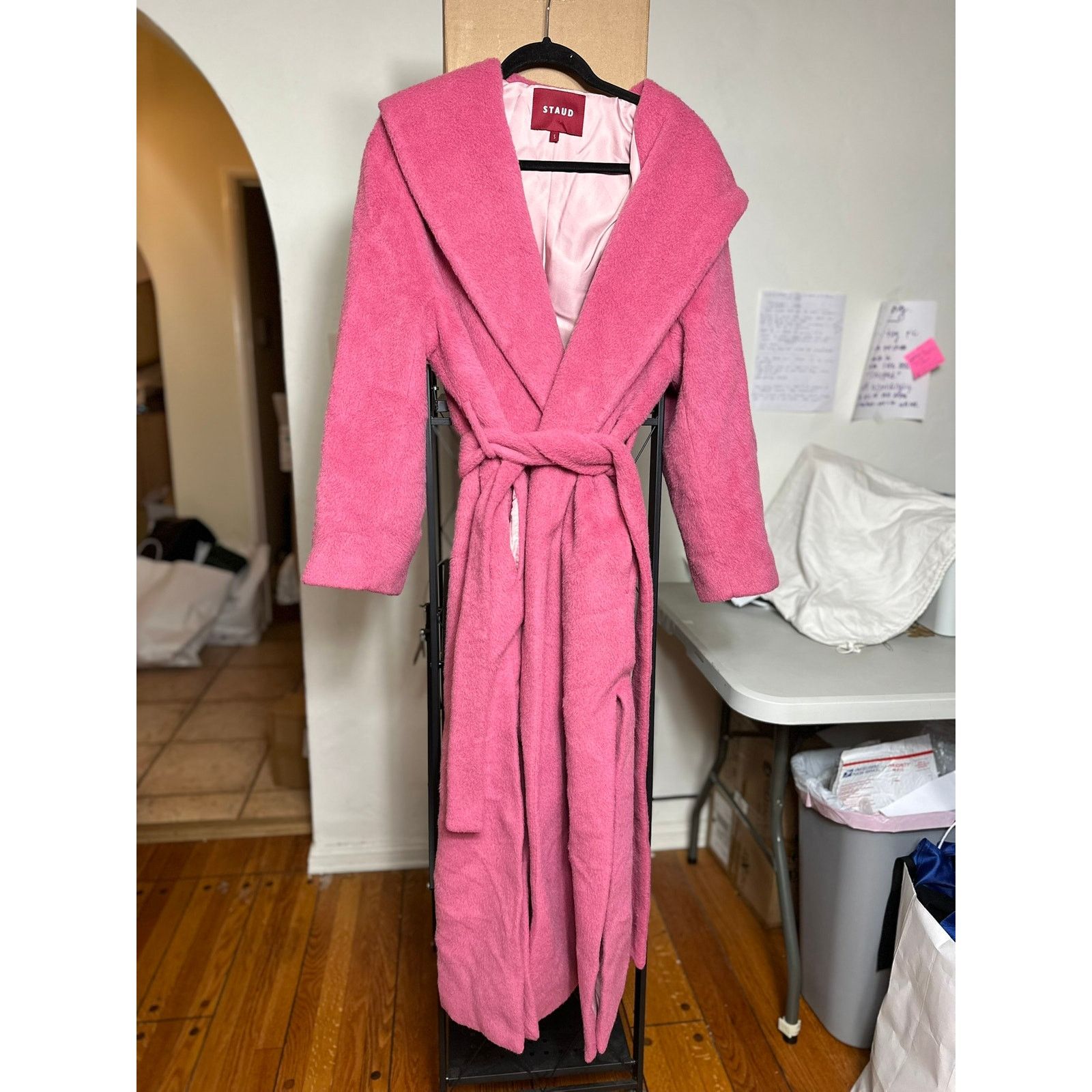 Staud STAUD Dakota Coat Damask Pink S Size S / US 4 / IT 40 - 1 Thumbnail