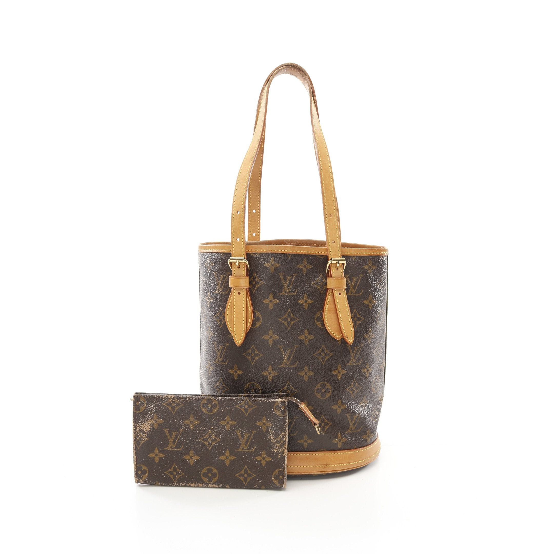 Louis Vuitton Louis Vuitton Bucket Pm Monogram Handbag Leather Brown Size ONE SIZE - 1 Thumbnail