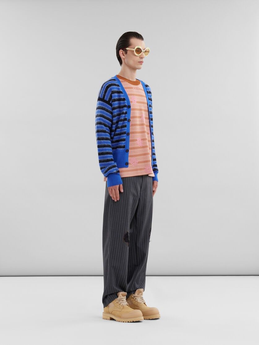 Marni o1w1db11125 Striped Floral Sweater in Pink Size US S / EU 44-46 / 1 - 4 Thumbnail
