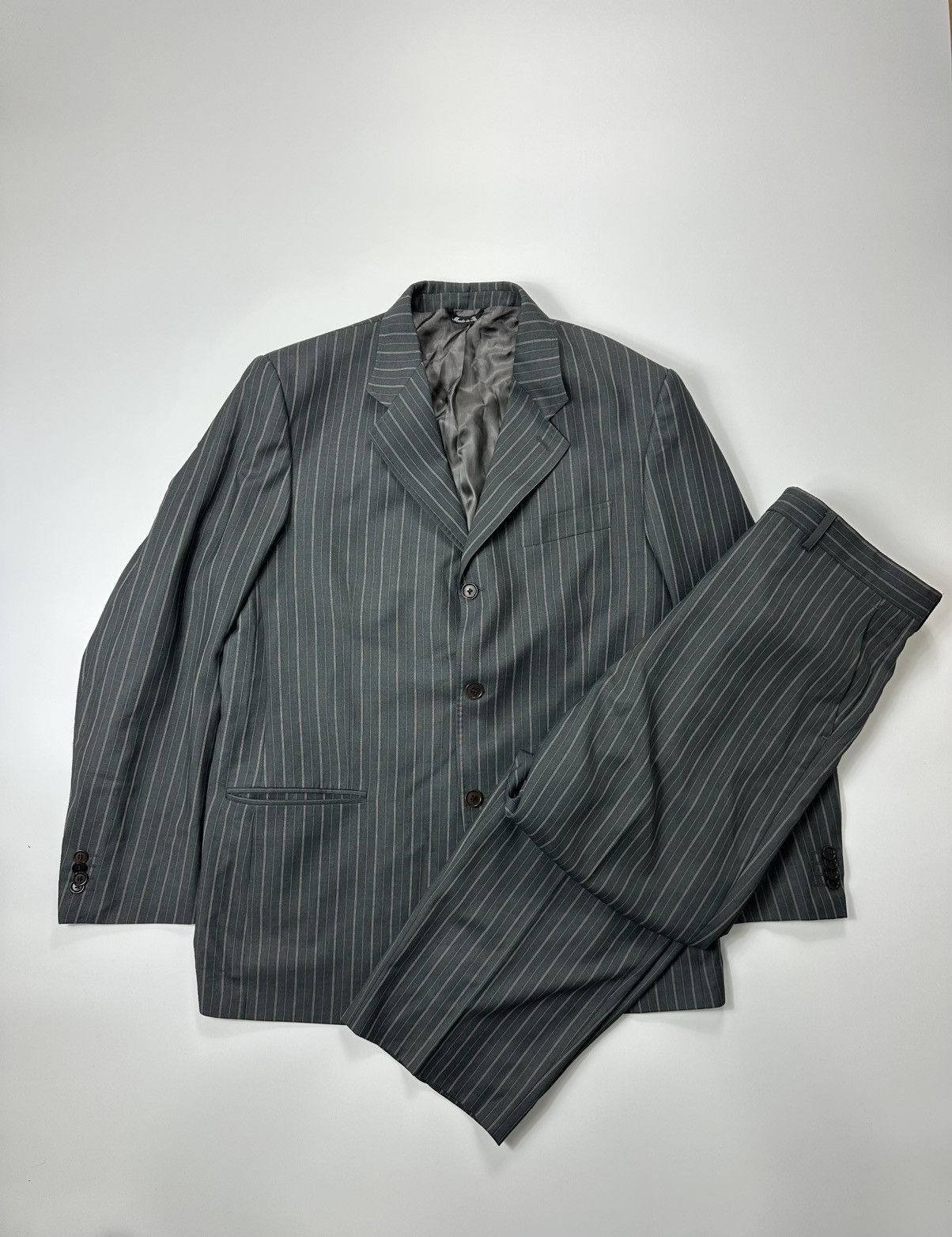 Ermenegildo Zegna Ermenegildo Zegna Tesuto Wool Suit Gray Vintage Size 42R - 1 Thumbnail