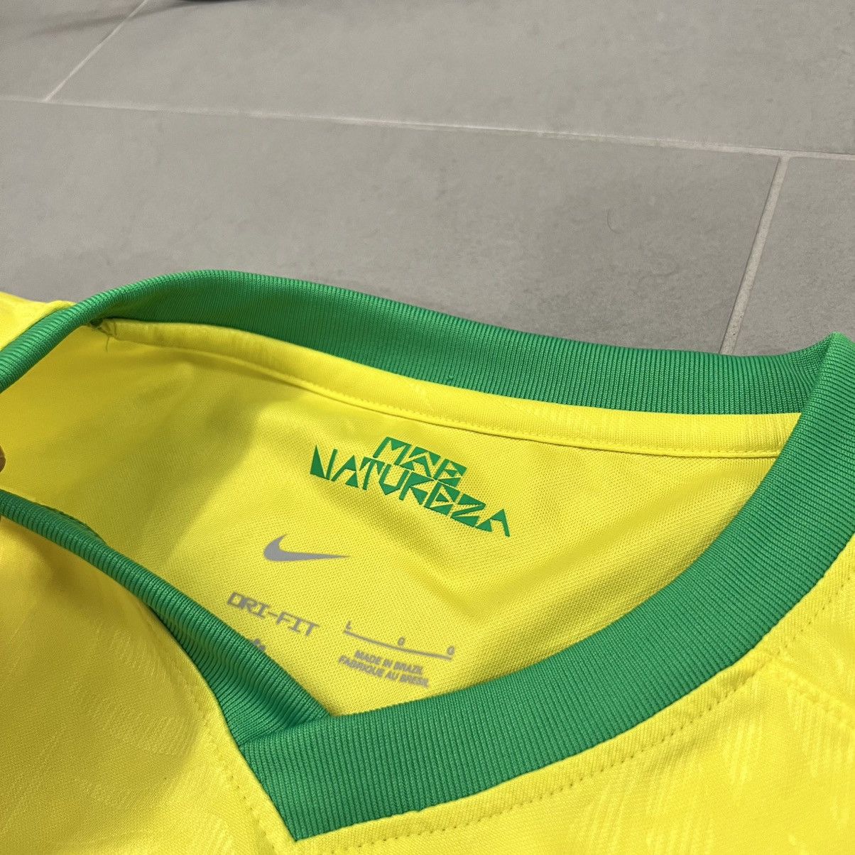 Nike Authentic Nike 2023/24 Home Jersey Green Yellow Mae Natureza Size US L / EU 52-54 / 3 - 2 Thumbnail