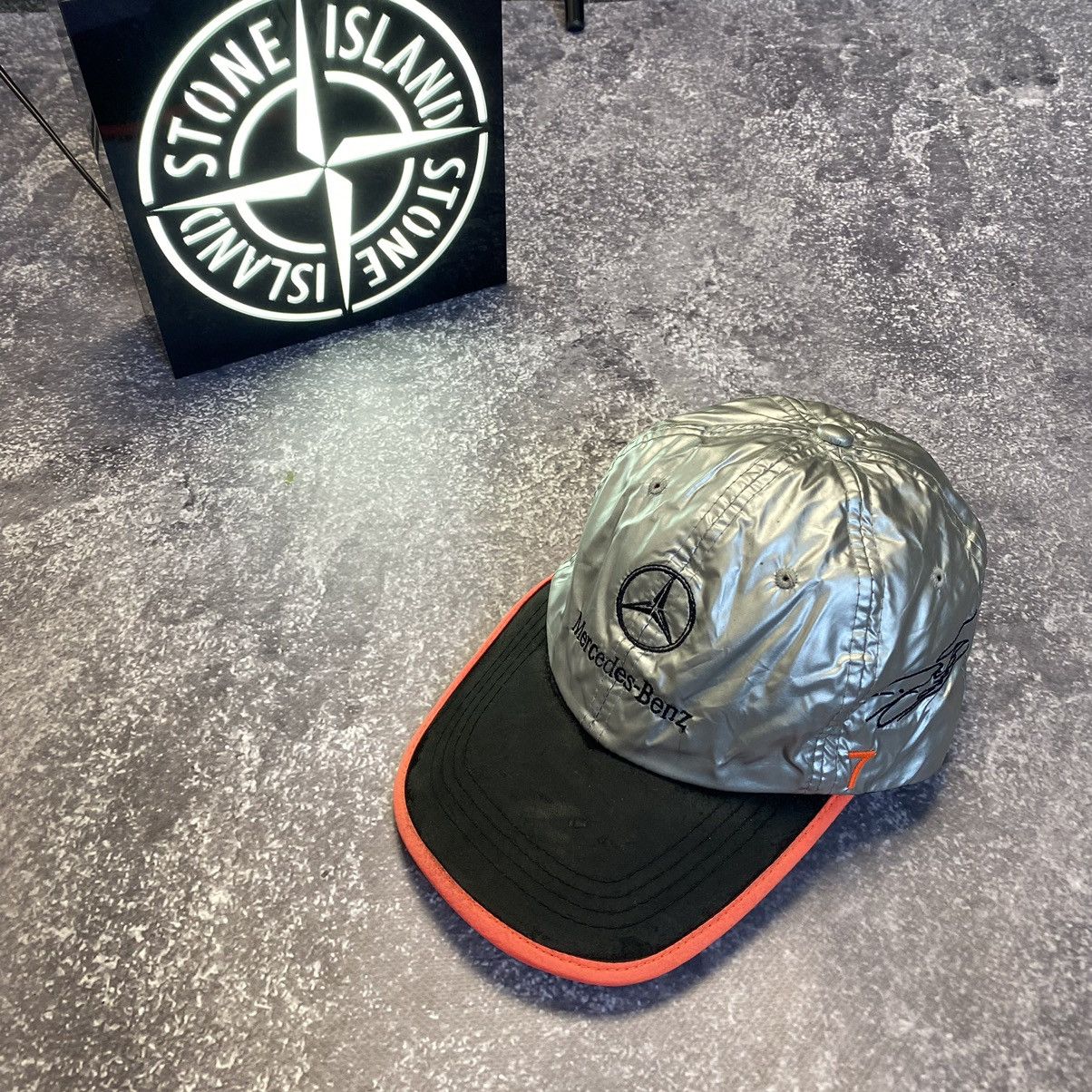 Mercedes-Benz × Vintage Vintage Mercedes Benz Nylon Big Logo racing cap Size ONE SIZE - 1 Thumbnail
