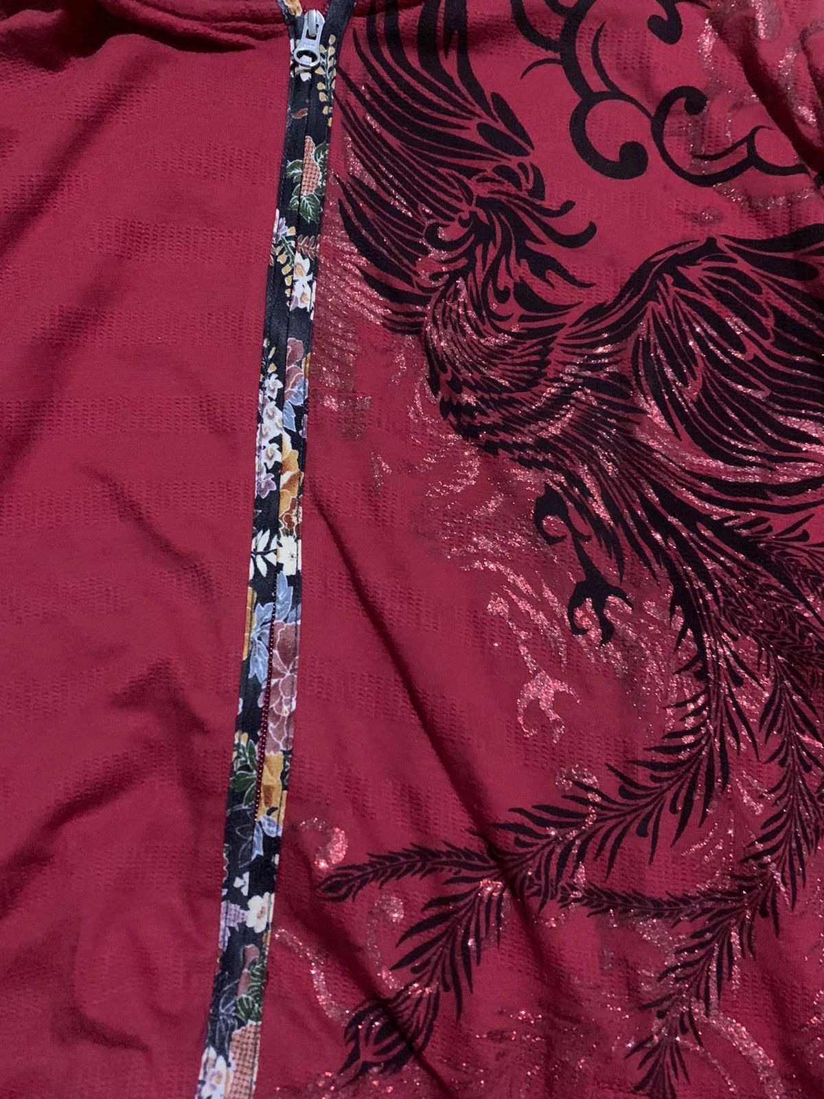 Beauty Beast × If Six Was Nine × Japanese Brand Red japanese phoenix pattern hoodie jacket Size US XL / EU 56 / 4 - 5 Thumbnail