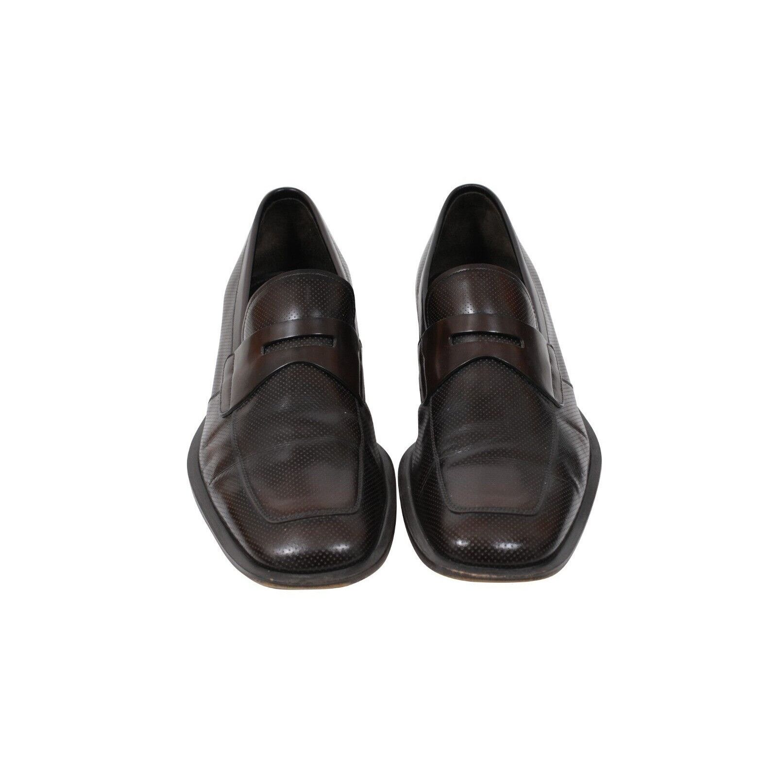 Prada Penny Loafers Brown Calfskin Leather - 02064 Size US 9.5 / EU 42-43 - 2 Thumbnail